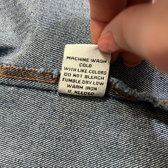 Miss Selfie Waist Button Front Denim Jean Jacket Size: Large (L) - Picture 10 of 11